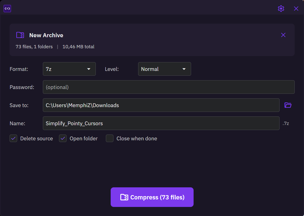 DarkArc compression view